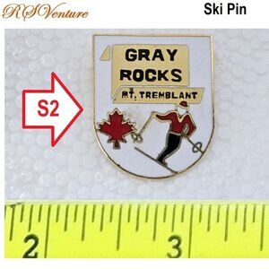 Buy one get one FREE, New Vintage Grey Rocks Ski Pin